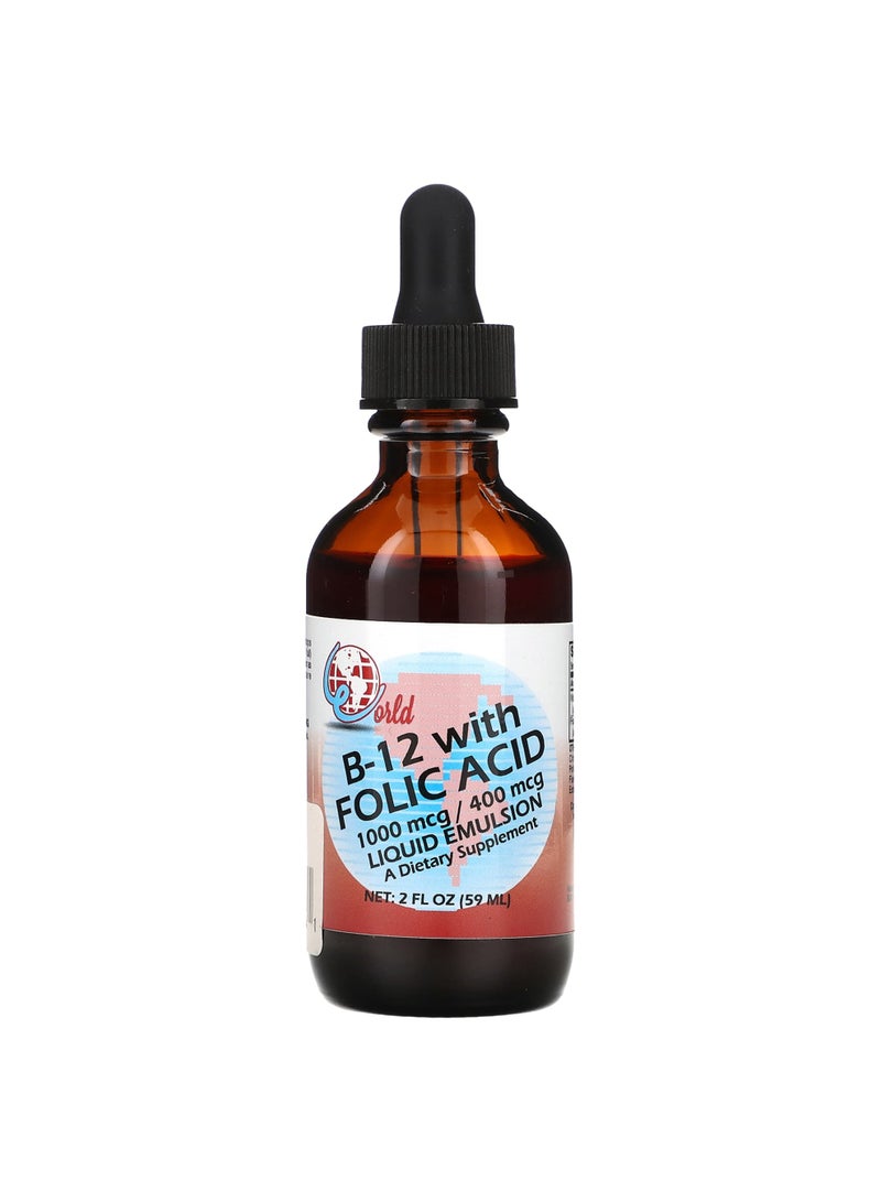 B -12 With Folic Acid, 2 fl oz (59 ml)